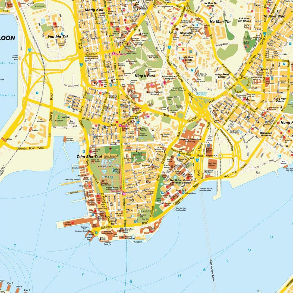 ہانگ کانگ شہر کا نقشہ