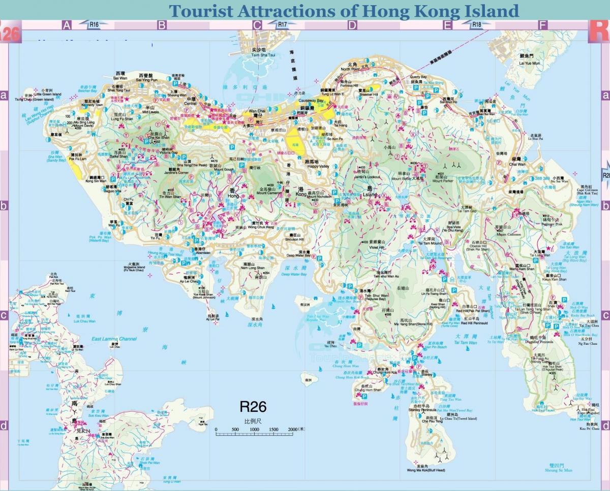 ہانگ کانگ کے نقشے پر