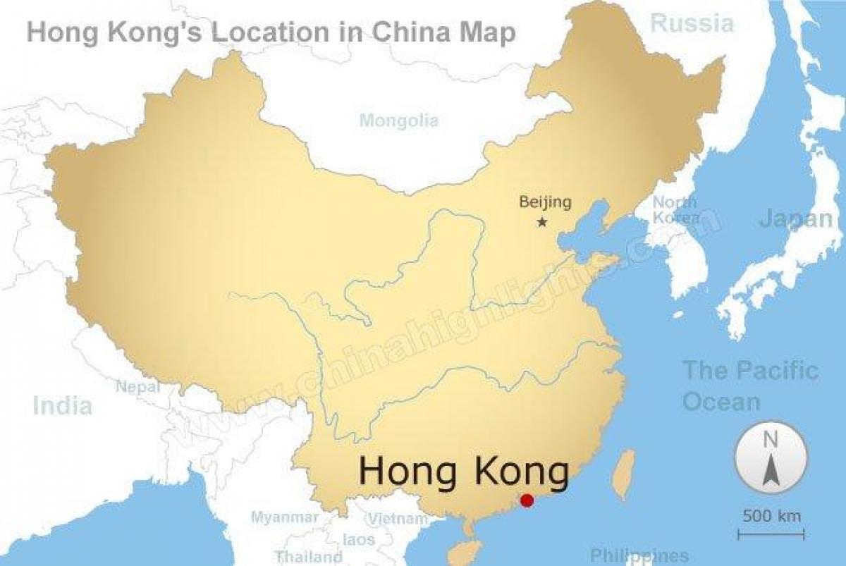 کا نقشہ چین اور ہانگ کانگ