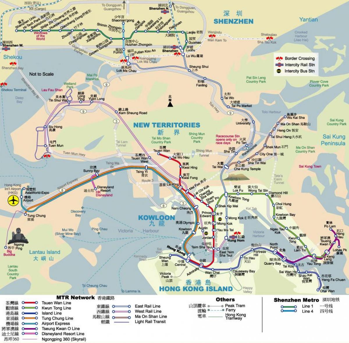 کولون ٹونگ MTR اسٹیشن کا نقشہ