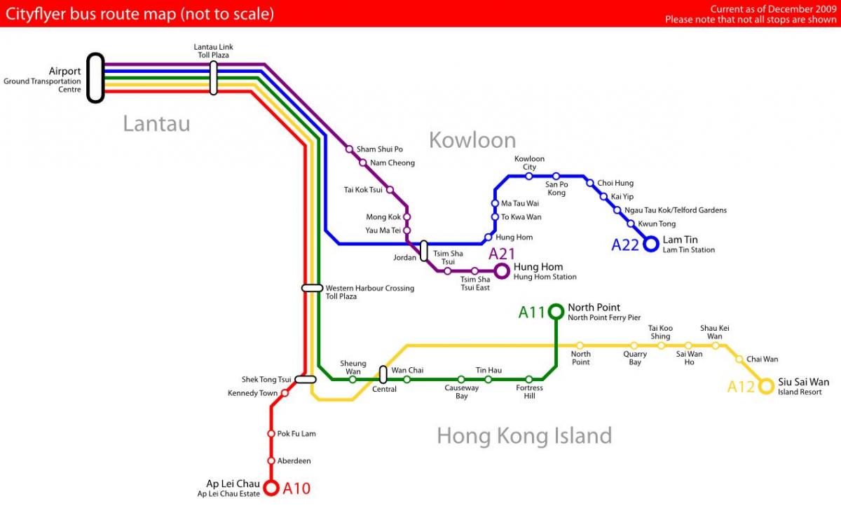 ہانگ کانگ بس روٹ کا نقشہ