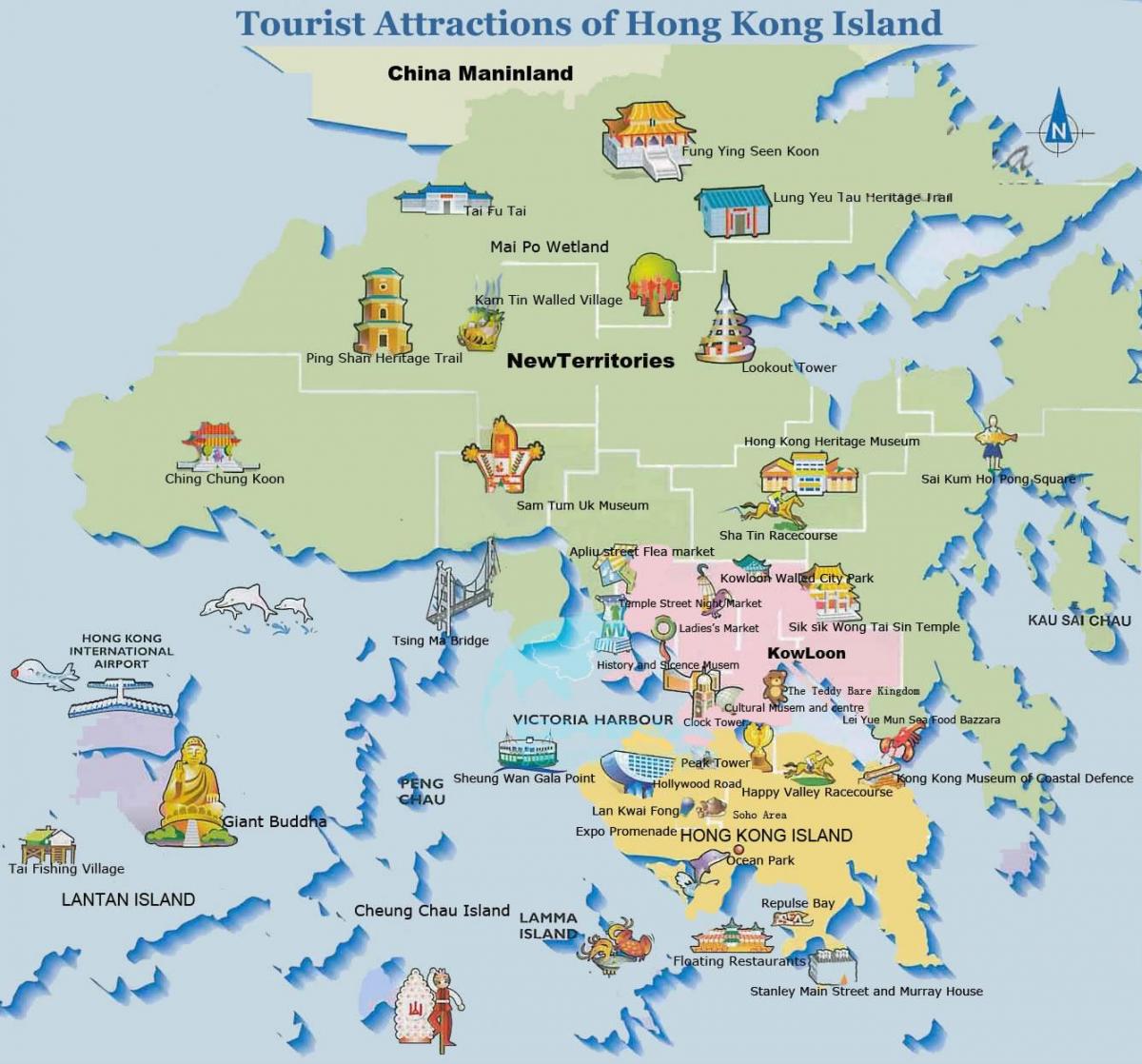 سیاحوں کے نقشے ہانگ کانگ