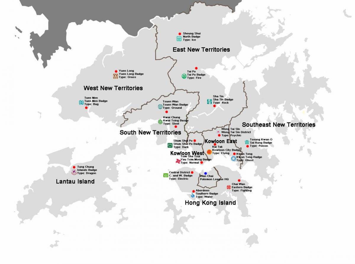نقشہ ہانگ کانگ کے اضلاع