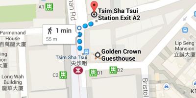 Tsim شا tsui کی MTR اسٹیشن کا نقشہ