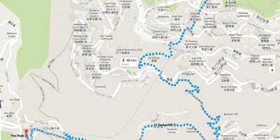 ہانگ کانگ پیدل سفر ٹریلس کا نقشہ