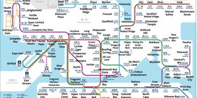 HK میٹرو کا نقشہ